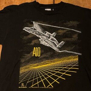 Vintage Thunderbolt Blackbird 1993 A10 Oneita XL Single Stitch Front Back